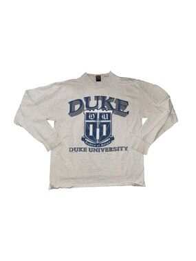 VTG. 80’s DUKE UNIVERSITY-BLUE DEVIL’S EXCHANGE MADE IN USA long sleeve sz XL